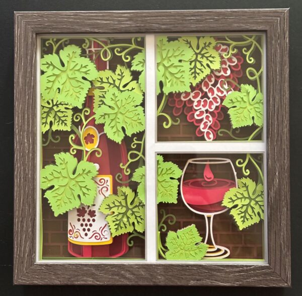 Stunning Red Wine Shadowbox