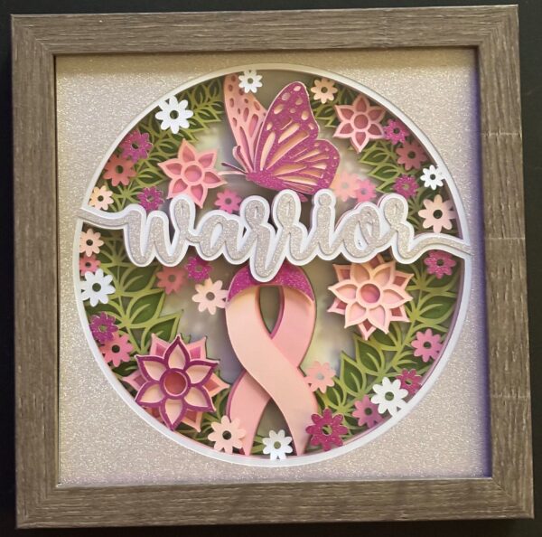 Uplifting Pink Warrior Shadowbox