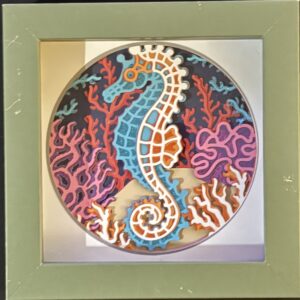 Sublime Sparkling Seahorse Shadowbox